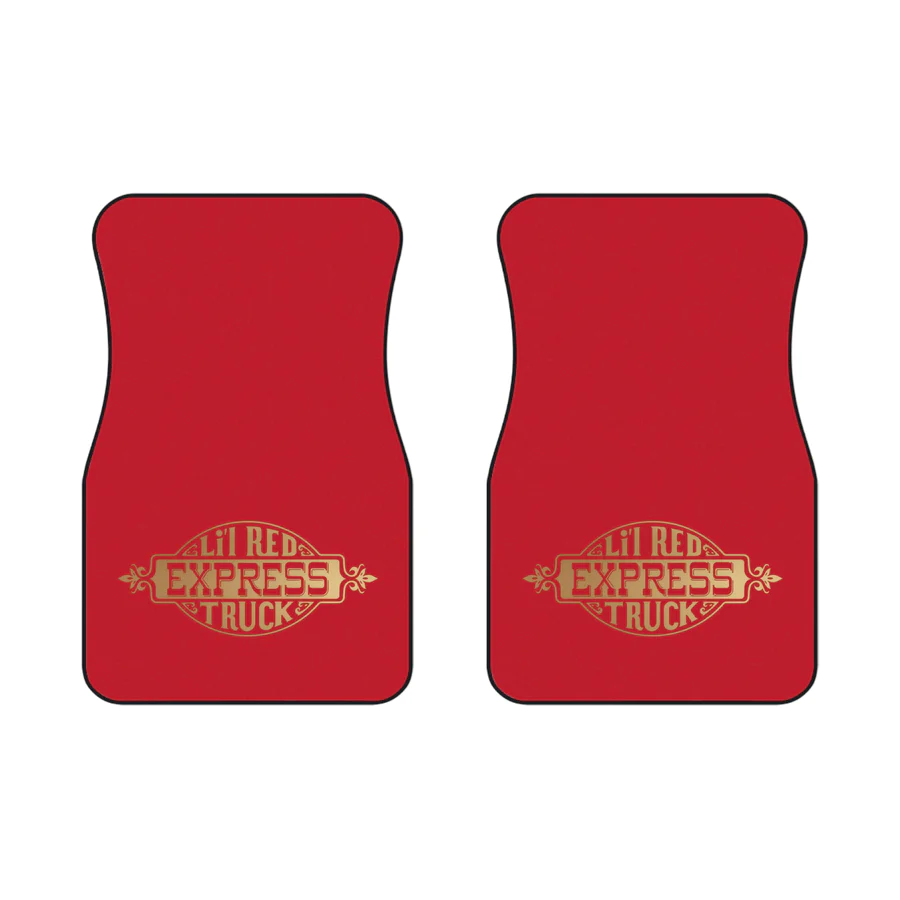 Dark Red Lil Red Express Floor Mats 78-79 Lil Red Express - Click Image to Close